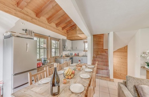 Les Brevieres Ski Chalet | Chalet, 200m from shops, view mountain, terrace, balcony, fireplace or stove, tv, ski locker, 108m²