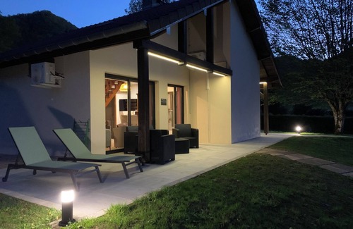 Nans-sous-Sainte-Anne Ski Chalet | Chalet Le Lison 4 rooms Franche Comté quiet river animals accepted