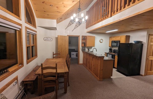 Woodstock Condo | Chalet-styled condo in the heart of the White Mountains; pool/hottub/golfing