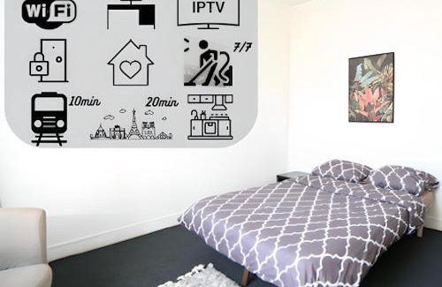 Maisons-Alfort House | Chambre 1, calme, 1 station de PARIS, bureau