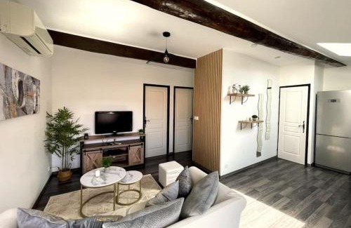 Beziers Apartment | Charme urbain sous les toits-Terrasse/Clim/Parking