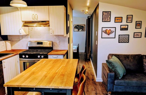 Victor Apartment | Charming creekside studio for nature lovers in Victor, ID near Jackson Hole, WY