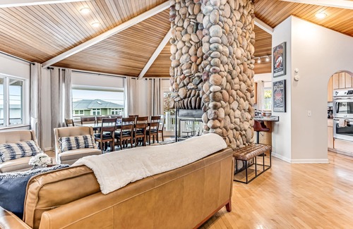 Blaine House | Charming home with amazing ocean views, fireplace, double oven, and washer/dryer