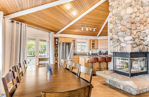Blaine House | Charming home with amazing ocean views, fireplace, double oven, and washer/dryer