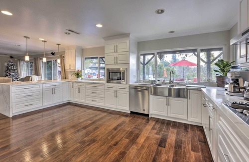 East Whittier House | Chic Whittier Oasis: Private Pool, Hot Tub & Grill