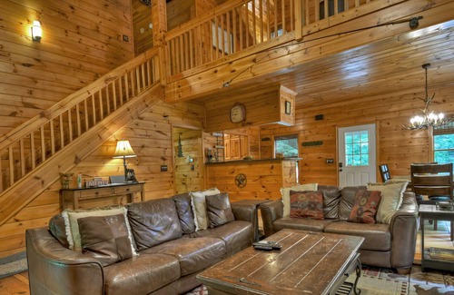 Ellijay Cabin | Clear Creek Sits on the Creek, Hot Tub, Fire Pit and Pool Table!