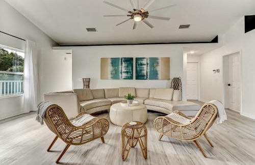 Vilano Beach House | Coastal Cabana Heated Pool Walk to Beach