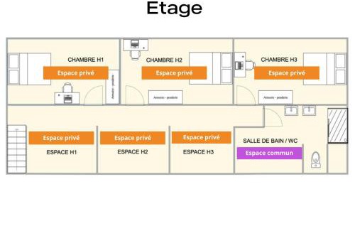 Cholet House | Coeur de ville #H3 - WIFI et NETFLIX - Lave linge - Logement partagé - Chambre privée