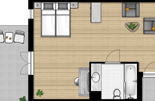Municipality of Hellevoetsluis Apartment | Comfy hotel room with sea view, close to the beach