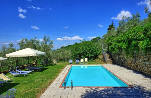 Greve in Chianti Apartment | Cosy apartment with WIFI, pool, TV, patio, pets allowed, panoramic view, close to Greve In Chianti