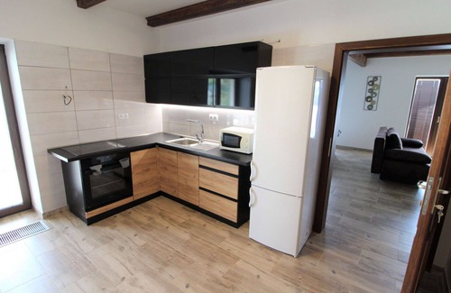 Zupanovice Apartment | Cosy apartment for 9 guests with pool, WIFI, TV, patio and pets allowed