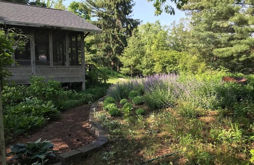 Lake Michigan Beach Cottage | Cottage & bunkhouse w/magical screened-in porch near Lake MI beaches, sleeps 12