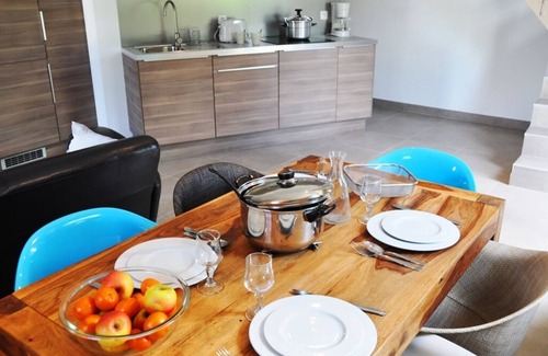 Saint-Privat-de-Champclos Apartment | Cottage rental in Barjac, between Ardèche & Provence-Swimming pool in the heart of the vineyards