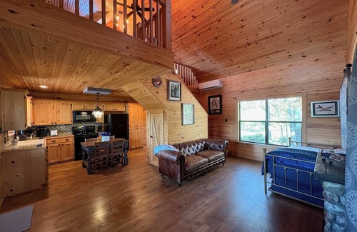 Canton Cabin | Cozy 2-Story Cabin on Pond with Dock on a Spacious Homestead Retreat