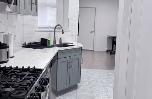 West New York Apartment | Cozy bedroom with attached bathroom 15 ms Manhattan.