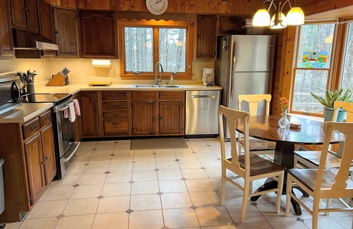 Ashley Falls House | Cozy Log Cabin Retreat with Pool on 4 Acres