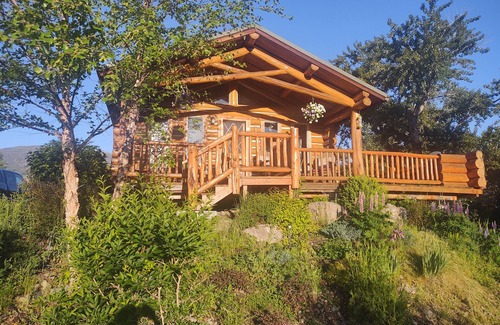 Salmon Cabin | Cozy log cabin set along Jesse creek within walking distance to downtown Salmon