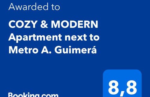 Extramurs Apartment | COZY & MODERN Apartment junto a Metro A Guimerá