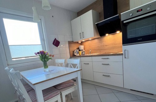 Albertsdorf Apartment | Cozy vacation apartment on the farm near the beach for up to four people.