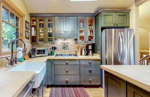 Duncans Mills House | Craftsman Gem with Hot Tub, Sauna, Lush Gardens & Decks Lovely River Views