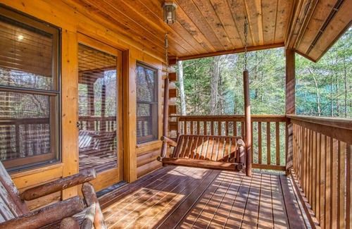 Black Bear Falls Cabin | Cub Path Lodge - Luxurious 5/5 With Theatre Room And Mountain Views! 5 Bedroom Cabin by RedAwning
