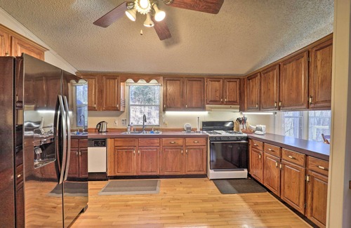 Spruce Pine House | Deck + 2 Fire Pits: Riverfront Spruce Pine Rental!