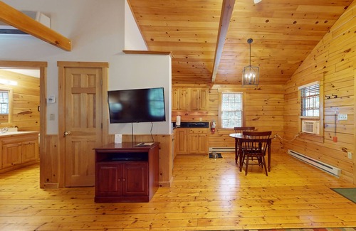 Northport Cabin | Delightful dog-friendly studio cabin with fireplace, AC & nearby hiking