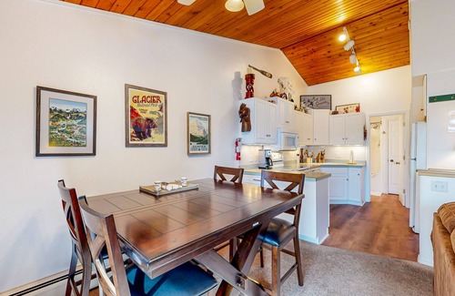 Whitefish Condo | Dog-friendly condo with lake views, private balcony, hot tub, & pool