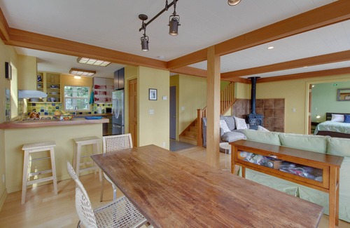 Eastsound House | Dog-friendly home with deck, firepit & sound views