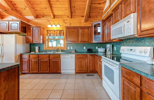 Livingston House | Dog-friendly, lake view cabin w/furnished decks, Ping-Pong & darts