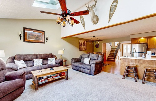Thayerville House | Dog-friendly townhouse with wood-burning fireplace, balcony & washer/dryer