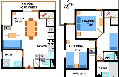 Val Cenis Apartment | Duplex 8 pers. au pied des pistes avec balcon, terrasse, parking et WIFI, Val-Cenis - FR-1-508-91