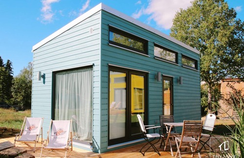 Stadtlauringen Apartment | Ecological apartment in the Tinylodge (25sqm) with sleeping lofts and terrace