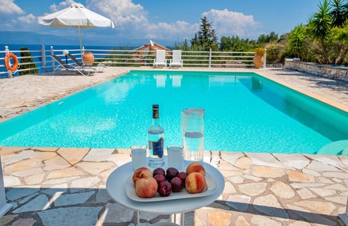 Katsimatika Villa | Eleni Villa: 2BR, Pool, Seaviews in Yioliskari, Paxos Greece