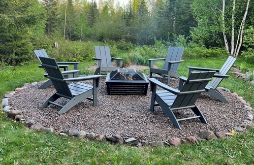 Grand Marais House | Fall River Road in Grand Marais | Woods & Lake Superior View