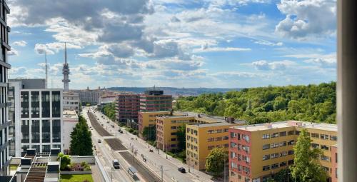 Prague 3 Apartment | Family apartment with the view of the old town Prague city with free parking