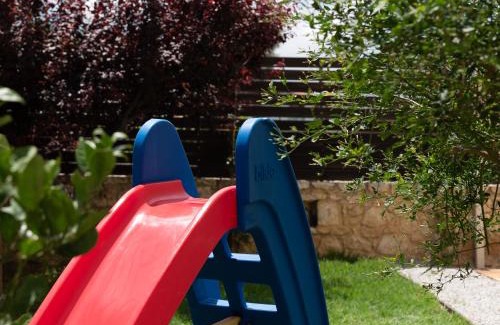 Loutra Villa | Family Villa Rousa in Rethymno with Pool, BBQ and Kids Area
