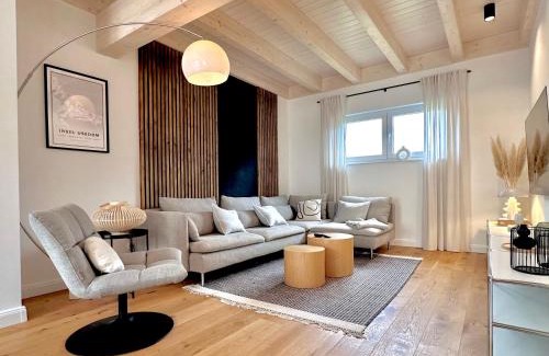 Krummin Apartment | Ferienhäuser Ankerplatz 1 und 2 Usedom mit Sauna, Kamin und Garten