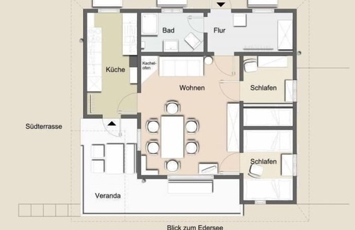 Scheid House | Ferienhaus für 3 Gäste mit 60m² in Bringhausen am Edersee