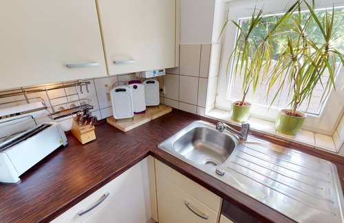 Lutterbek Apartment | Fewo 1 in der Wassermühle Lutterbek mit Terrasse, Außenpool, Sauna, Hottube und Grillkota