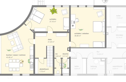 Kelheim Condo | formerly. Church + basement flat for up to 16 people, garden