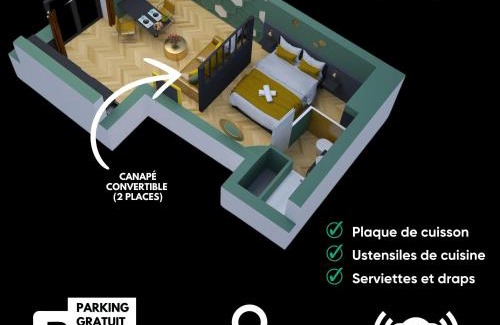 Grand Parc-Paul Doumer Apartment | FREE PARKING - Self Checkin - WIFI - NETFLIX - CITY CENTER - LE COSTE by SUPERBORDEAUX