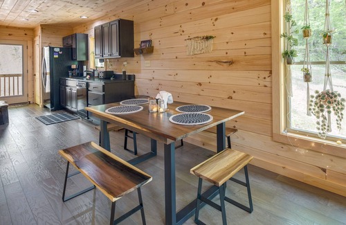 Marshall Cabin | Furnished Deck & Fire Pit: Serene Marshall Cabin!