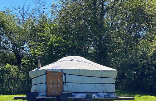 Totnes RV Rental | Glamping in Mongolian yurts in peaceful rural location in South Devon.
