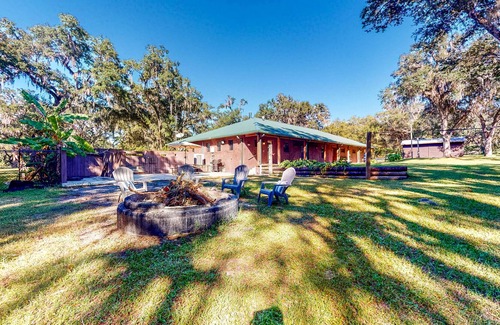 Brooksville House | Gorgeous Gated Estate on 9.5 Acres - Wood Stove, Jetted Tub & Firepit