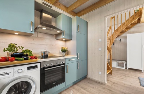 Olpenitz House | Hamburger Buttje - detached house, parking lot, fireplace, bathtub, terrace