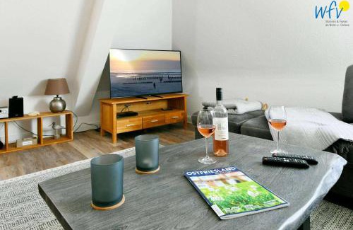 Wangerooge Apartment | Haus Dünenrose Ferienwohnung Strandläufer