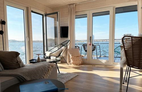 Schleswig House | Hausboot bikini mit Dachterrasse in Schleswig am Ostseefjord Schlei