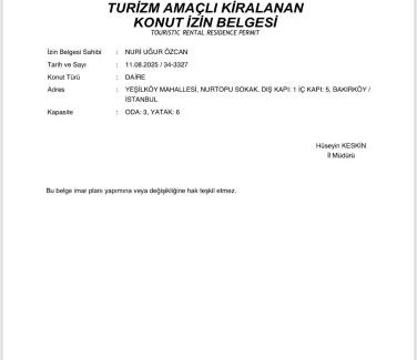 Bakırkoy Apartment | Heart of Yesilkoy-Green village