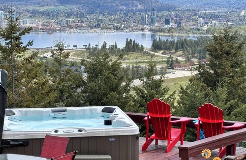 West Kelowna Estates House | heated pool, hot tub, 4 bedrooms, 8 beds, lake view, city view, mountain view